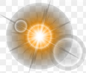 Golden Halo Vector Pattern - Yellow Energy Circle Close-up Wallpaper PNG