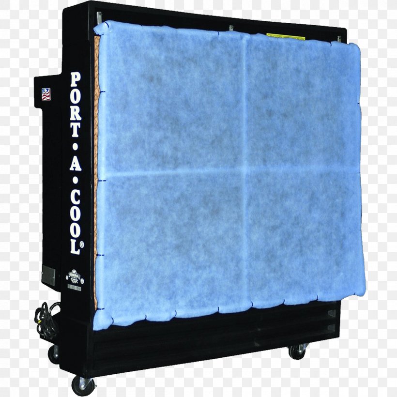 Evaporative Cooler Fan Portacool Evaporative Cooling Refrigeration, PNG, 1200x1200px, Evaporative Cooler, Adjustablespeed Drive, Air Conditioning, Blue, Dust Download Free