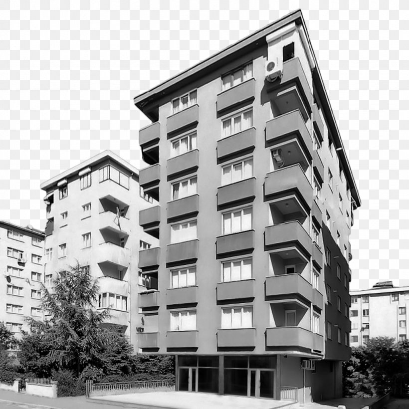 Mazhar Osman Sokak Condominium Facade Commercial Building Black & White, PNG, 1024x1024px, Condominium, Apartment, Architectural Engineering, Architecture, Black And White Download Free