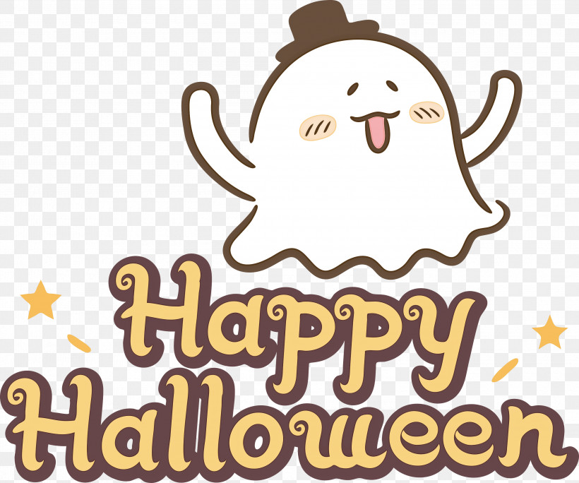 Happy Halloween, PNG, 3000x2506px, Happy Halloween, Biology, Cartoon, Geometry, Happiness Download Free