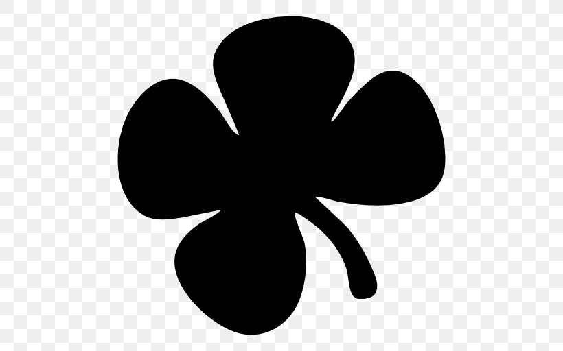 Shape Four-leaf Clover Clip Art, PNG, 512x512px, Shape, Black And White, Clover, Cross, Drawing Download Free