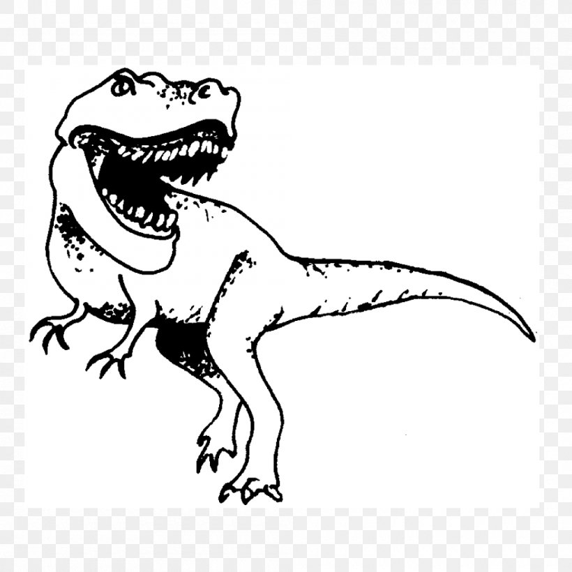 Drawing Line Art Velociraptor, PNG, 1000x1000px, Drawing, Animal, Artwork, Beak, Black And White Download Free
