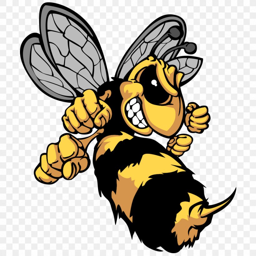 Bee Hornet Cartoon Clip Art, PNG, 1000x1000px, Bee, Africanized Bee, Art, Arthropod, Bumblebee Download Free