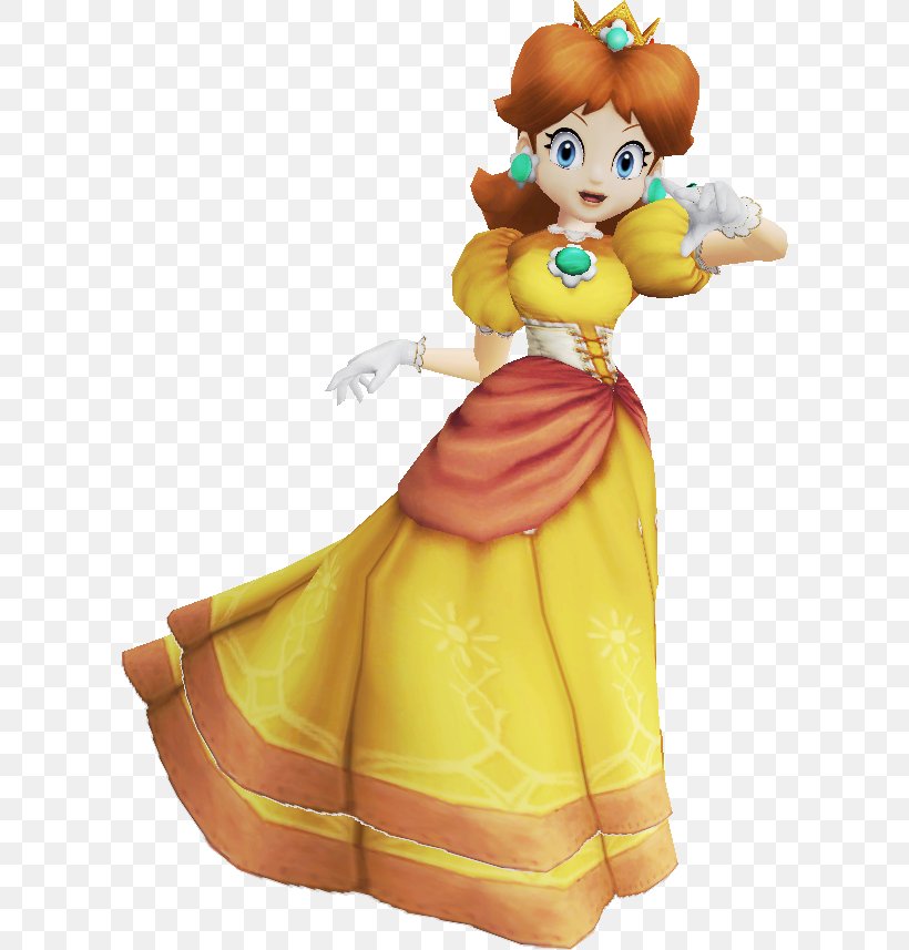 Super Mario Bros. Super Smash Bros. For Nintendo 3DS And Wii U Super Smash Bros. Brawl Princess Daisy, PNG, 602x857px, Super Mario Bros, Art, Costume, Costume Design, Doll Download Free