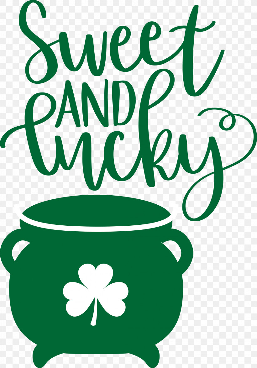 Sweet And Lucky St Patricks Day, PNG, 2094x3000px, St Patricks Day, Clover, Decal, Fourleaf Clover, Gift Download Free