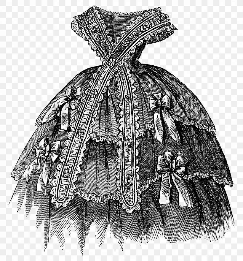 Victorian Era Dress Vintage Clothing Victorian Fashion Pattern, PNG, 1240x1330px, Victorian Era, Aline, Antique, Ball Gown, Black And White Download Free