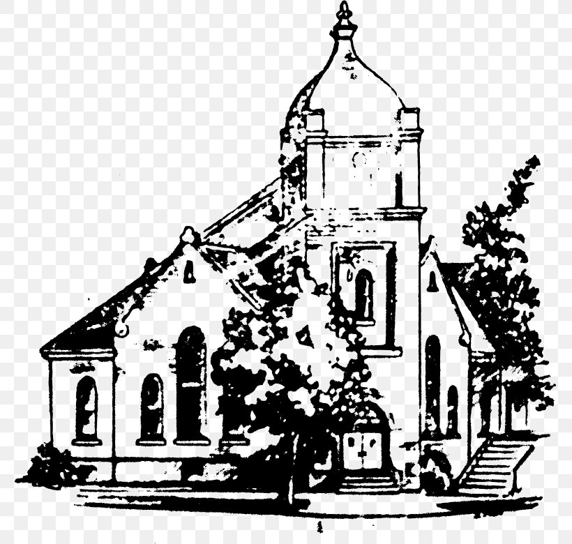 Christian Church Christianity Clip Art, PNG, 777x780px, Church, Almshouse, Arch, Black And White, Building Download Free