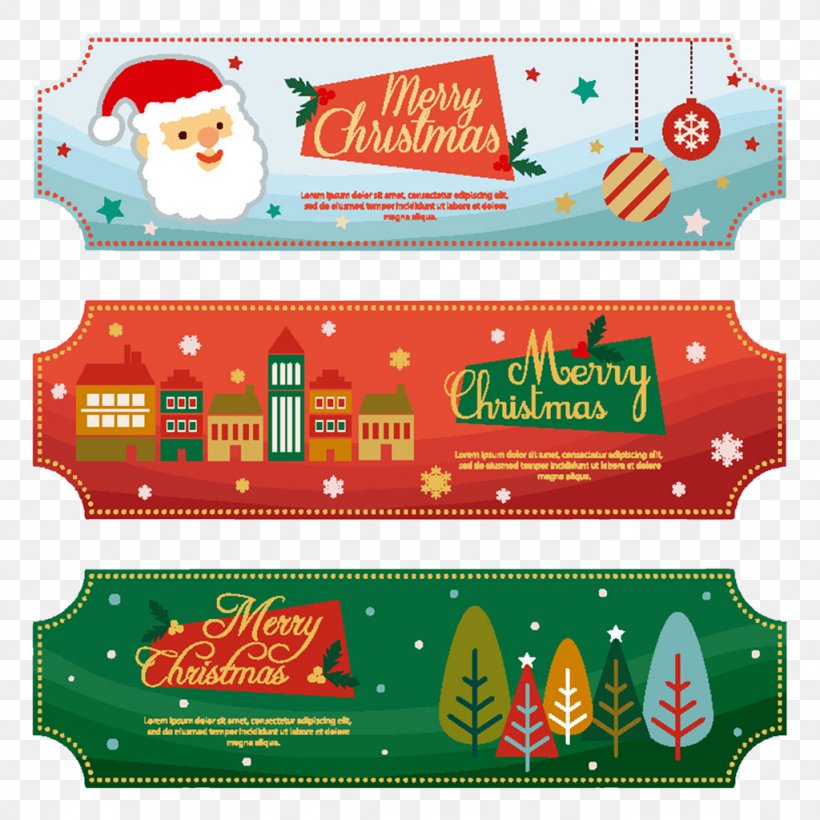 Christmas Banner Material, PNG, 1024x1024px, Christmas, Advertising, Banner, Christmas Decoration, Flat Design Download Free