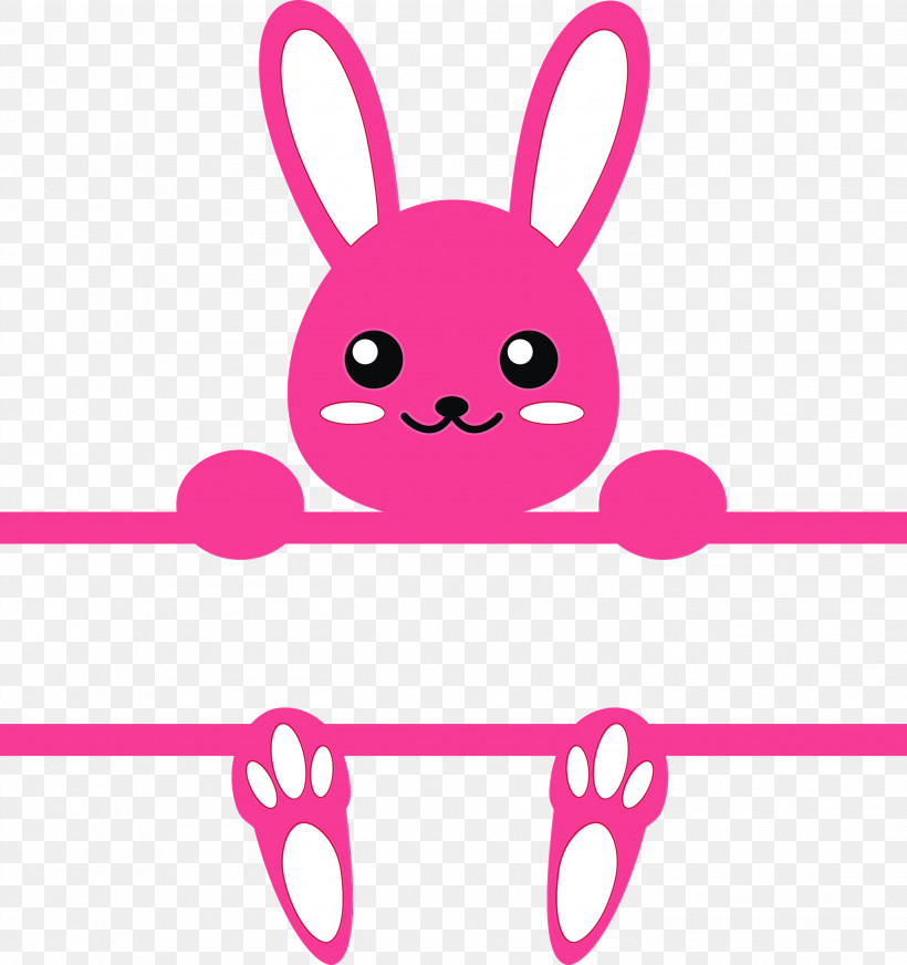 Easter Bunny, PNG, 2819x3000px, Bunny Frame, Cartoon, Easter Bunny, Easter Day, Line Download Free