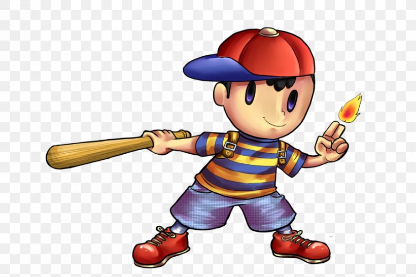 EarthBound Mother 3 Super Smash Bros. Brawl Ness, PNG, 900x600px, Earthbound, Art, Ball, Baseball Equipment, Boy Download Free