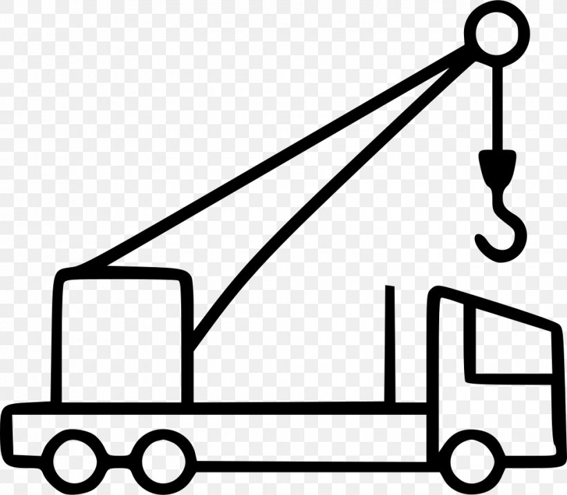 Mobile Crane Vector Graphics Heavy Machinery, PNG, 980x858px, Crane, Area, Black And White, Construction, Heavy Machinery Download Free