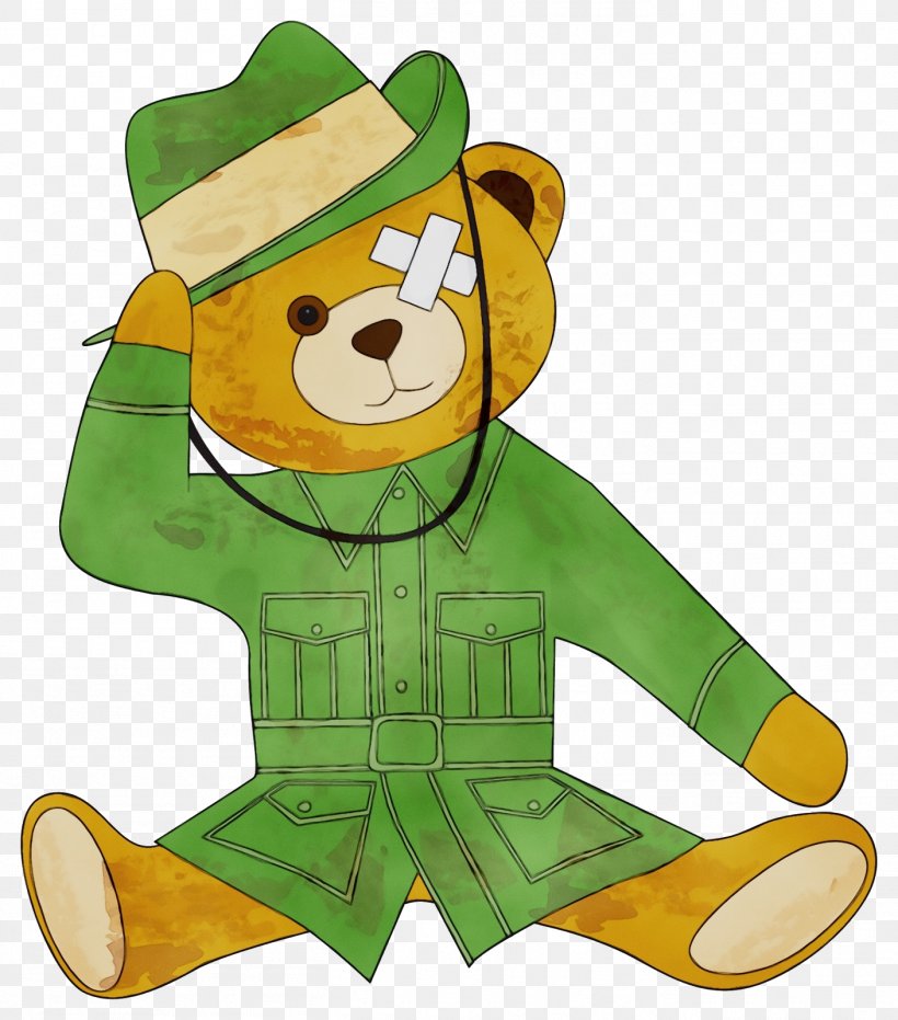 Saint Patrick's Day, PNG, 1409x1600px, Watercolor, Bear, Cartoon, Fictional Character, Green Download Free