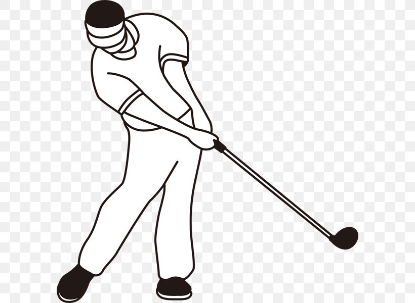 Golfer Clip Art Finger Golf Clubs, PNG, 600x600px, Golf, Area, Arm, Baseball Equipment, Black And White Download Free
