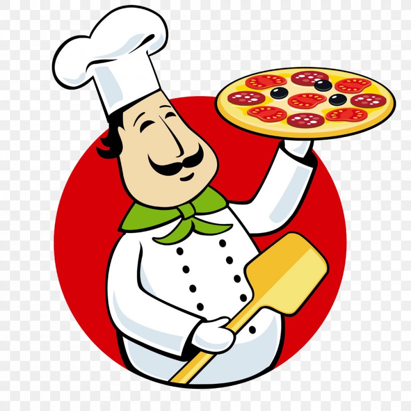 Pizza Delivery Italian Cuisine Chef Clip Art, PNG, 1000x1000px, Pizza, Area, Artwork, Cartoon, Chef Download Free
