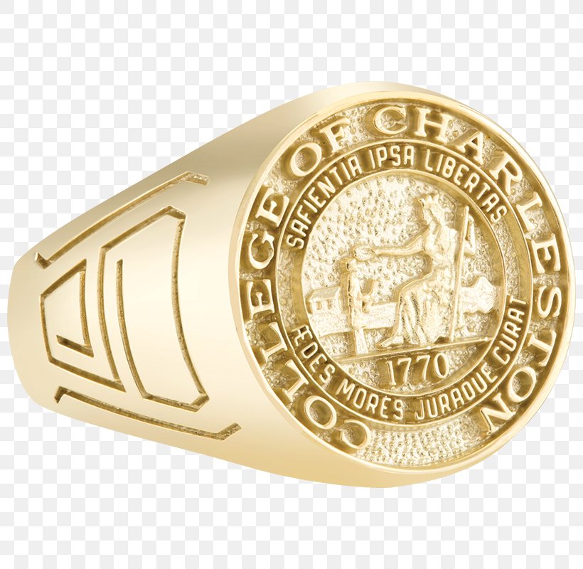 College Of Charleston Cougars Women's Basketball Class Ring Gold, PNG, 800x800px, College Of Charleston, Antique, Brass, Ceremony, Charleston Download Free