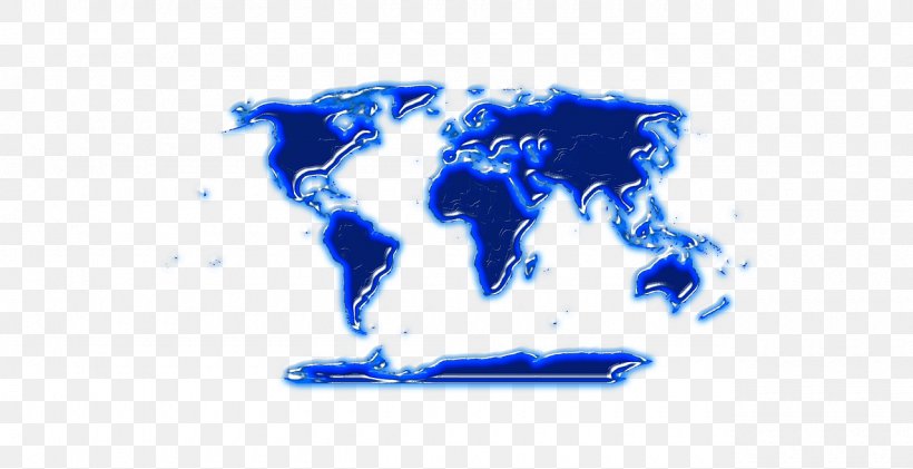 World Map Vector Graphics Clip Art, PNG, 1280x658px, World, Blue, Decal, Electric Blue, Map Download Free