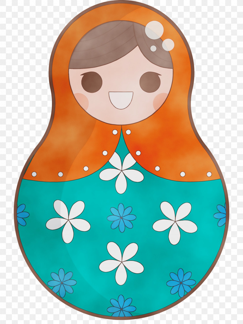 Cartoon, PNG, 2249x3000px, Colorful Russian Doll, Cartoon, Paint, Watercolor, Wet Ink Download Free
