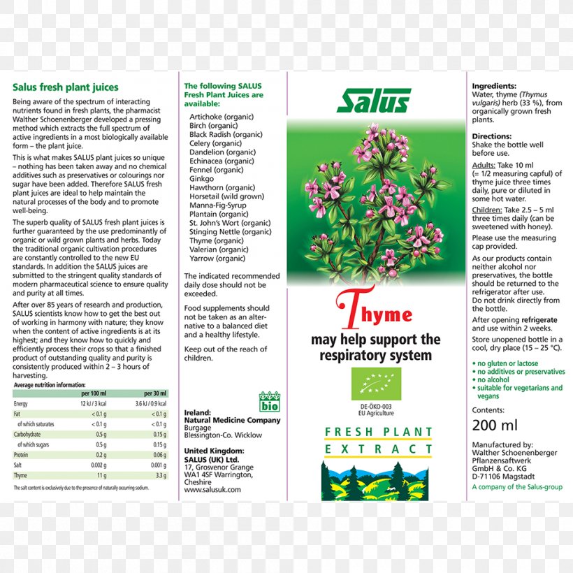 Juice Organic Food Thyme Organic Certification Health, PNG, 1000x1000px, Juice, Artichoke, Brochure, Drink, Extract Download Free