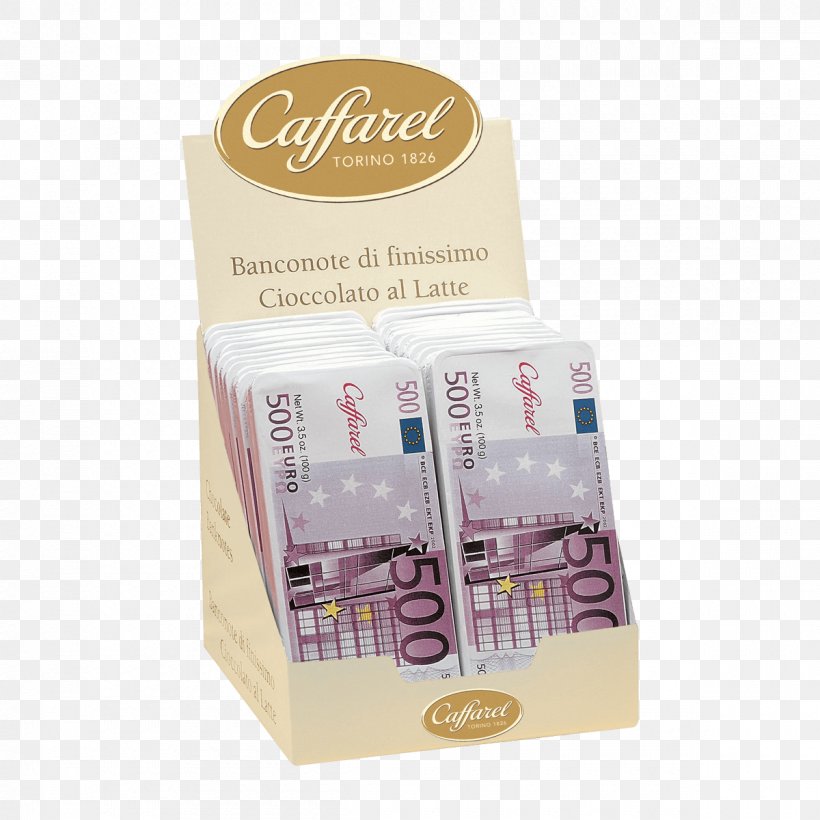 Chocolate Bonbon 500 Euro Note Caffarel Gianduja, PNG, 1200x1200px, 1 Euro Coin, 500 Euro Note, Chocolate, Ballotin, Bonbon Download Free