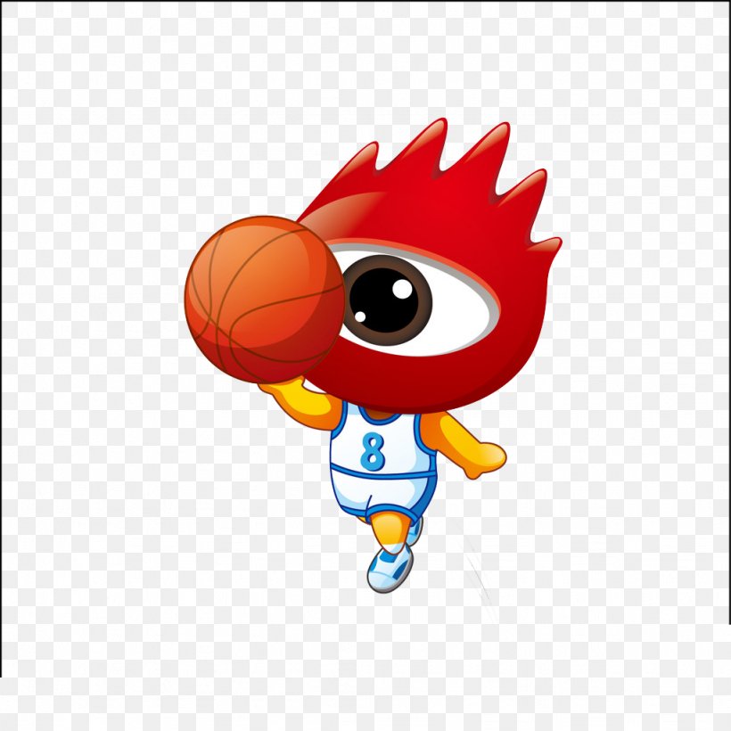 2008 Summer Olympics National Games Of China Basketball Olympic Sports, PNG, 1024x1024px, 2008 Summer Olympics, Art, Basketball, Beak, Cartoon Download Free