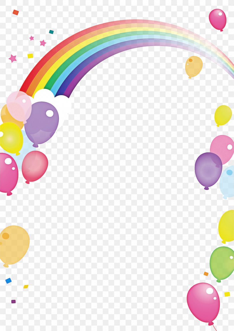 Birthday Balloon Cartoon, PNG, 2067x2923px, Rainbow, Balloon, Birthday, Confetti, Drawing Download Free