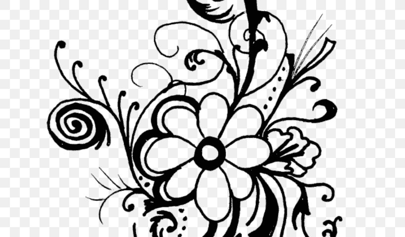 Clip Art Floral Design Flower Bouquet Vase, PNG, 640x480px, Floral Design, Artwork, Black, Black And White, Branch Download Free