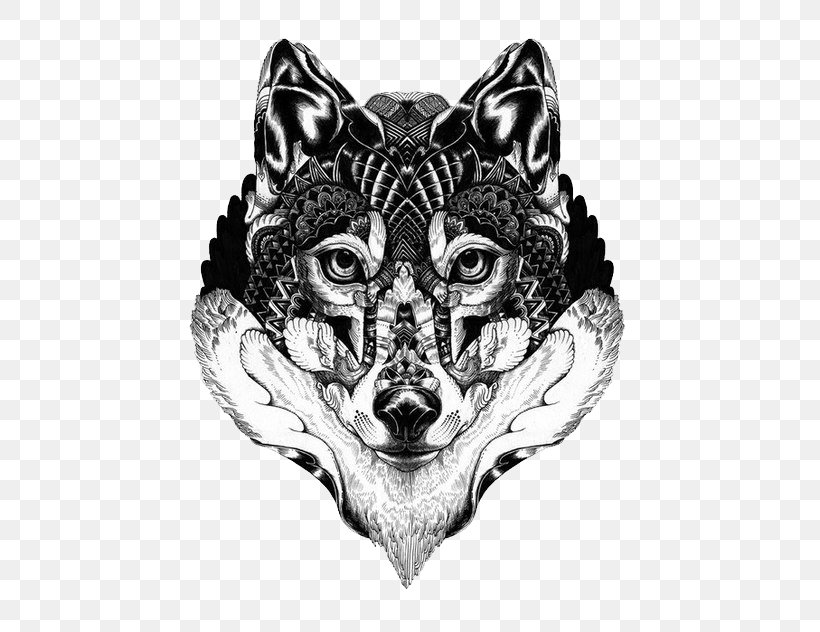 Gray Wolf Art Drawing Illustration, PNG, 500x632px, Gray Wolf, Art, Artist, Behance, Big Cats Download Free