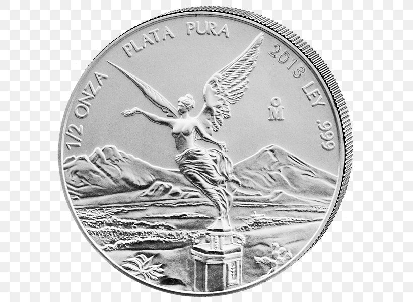 Libertad Silver Coin Bullion Coin Ounce, PNG, 600x600px, Libertad, Apmex, Black And White, Bullion, Bullion Coin Download Free