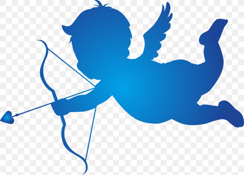 Cupid Silhouette Wallpaper, PNG, 1167x840px, Cupid, Blue, Bow And Arrow, Fictional Character, Joint Download Free