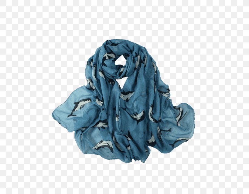 Foulard Scarf Shawl Fashion Clothing Accessories, PNG, 480x640px, Foulard, Adult, Clothing Accessories, Dolphin, Electric Blue Download Free