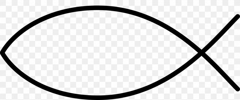Symbol Christianity Ichthys Easter Fish, PNG, 2400x1001px, Symbol, Area, Black, Black And White, Christian Symbolism Download Free