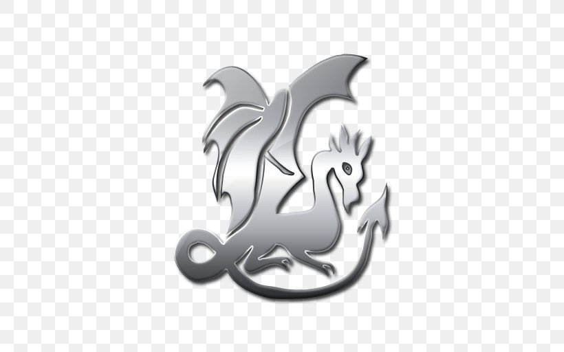 Clip Art Openclipart Dragon, PNG, 512x512px, Dragon, Fantasy, Fictional Character, Logo, Silver Download Free