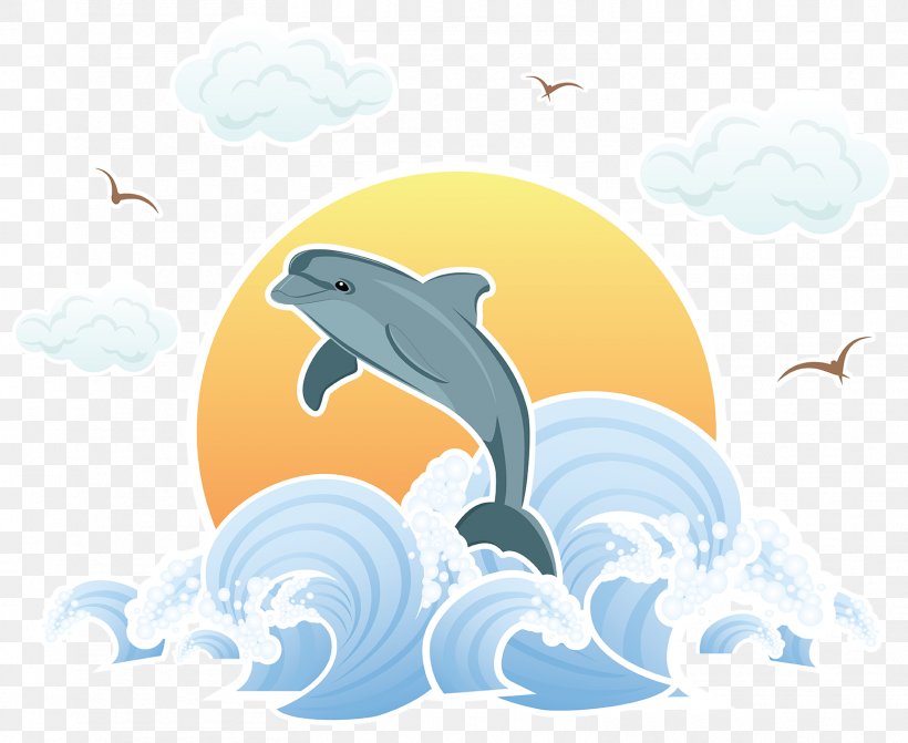 Dolphin U5357u4eacu6d77u5e95u4e16u754c Cartoon Illustration, PNG, 1559x1276px, Dolphin, Animation, Blue, Cartoon, Child Download Free