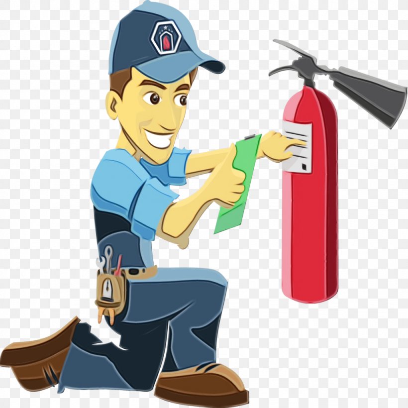 Fire Extinguisher, PNG, 1024x1024px, Watercolor, Behavior, Cartoon, Fire Extinguisher, Human Download Free