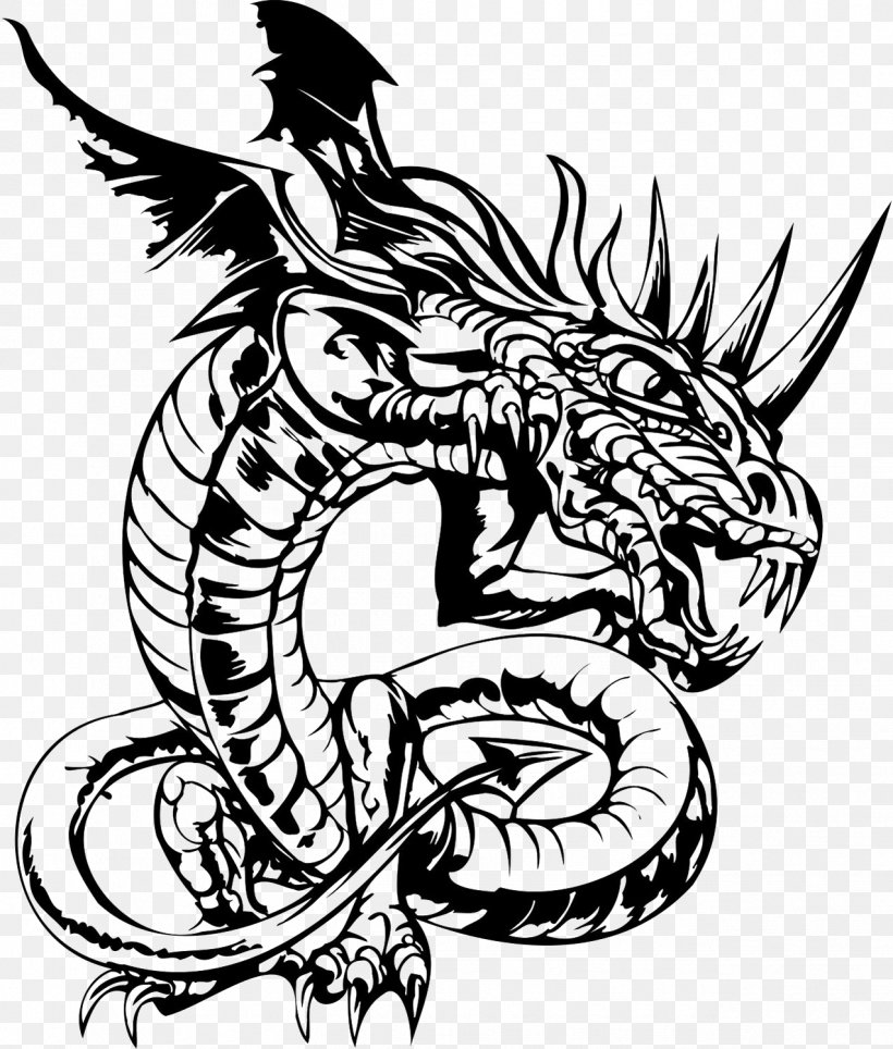 Sticker Paper Adhesive Decal Dragon, PNG, 1274x1499px, Sticker, Adhesive, Art, Artwork, Black And White Download Free