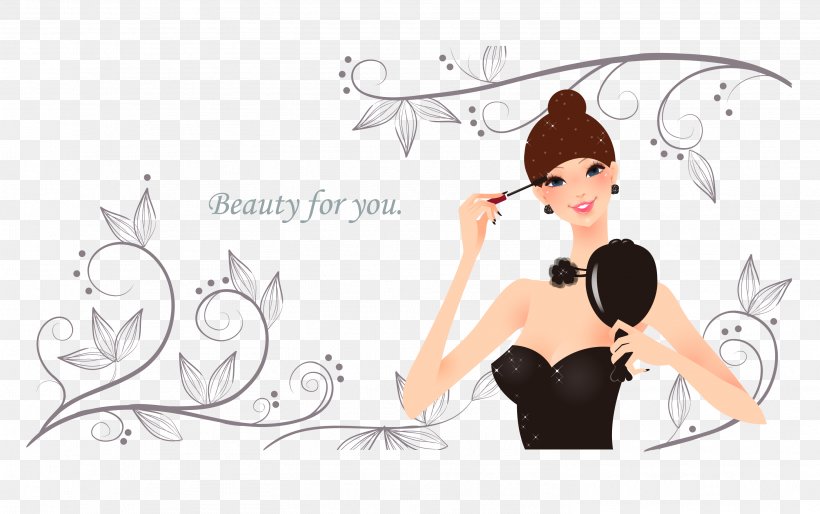 Cosmetics Beauty Parlour Make-up Artist, PNG, 2937x1844px, Watercolor, Cartoon, Flower, Frame, Heart Download Free