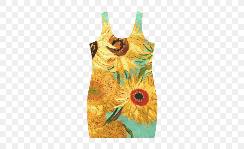 Common Sunflower Vase With Twelve Sunflowers The Sunflower Van Gogh Museum, PNG, 500x500px, Common Sunflower, Active Tank, Art, Canvas, Clothing Download Free