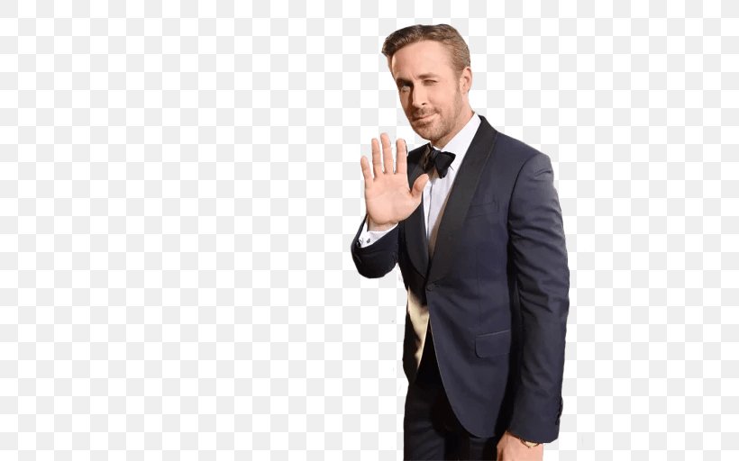 Ryan Gosling Telegram Sticker Tuxedo Actor, PNG, 512x512px, Ryan Gosling, Actor, Blazer, Business, Businessperson Download Free