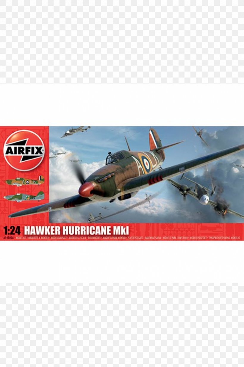 Hawker Hurricane Hawker Typhoon Supermarine Spitfire Hurricane MkI 1:24 Scale, PNG, 1000x1502px, 124 Scale, Hawker Hurricane, Air Force, Aircraft, Airfix Download Free