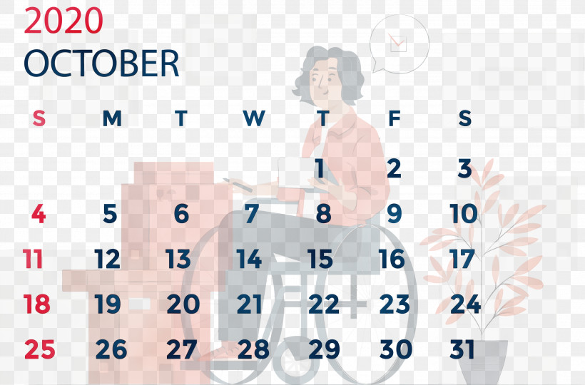 Line Font Point Area Meter, PNG, 3000x1977px, October 2020 Calendar, Area, Line, Meter, October 2020 Printable Calendar Download Free