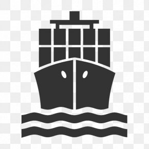 Ship - Container Ship Logistics Logo Product PNG
