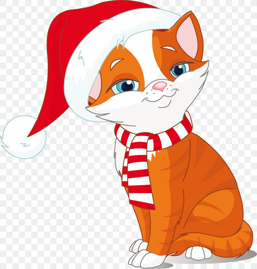 Kitten Cat Dog Christmas Clip Art, PNG, 2385x2499px, Kitten, Art,  Carnivoran, Cartoon, Cat Download Free