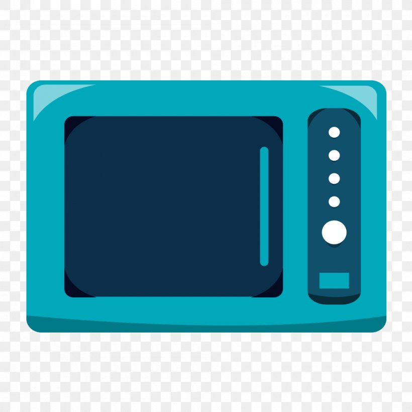 Microwave Oven Cartoon, PNG, 1000x1000px, Microwave Oven, Aqua, Azure, Blue, Cartoon Download Free