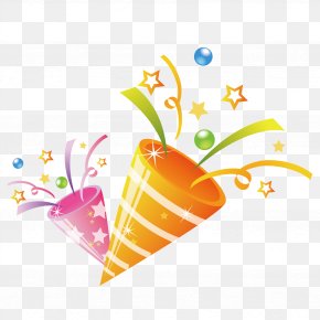 No Watermark - Clip Art Party Popper Birthday PNG