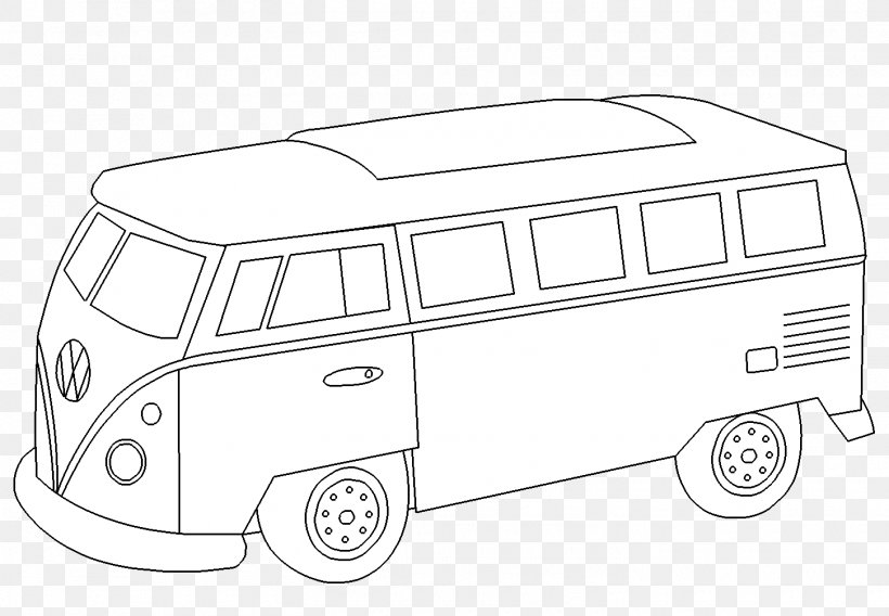 Volkswagen Type 2 Line Art Car Van, PNG, 1450x1005px, Volkswagen Type 2, Area, Art, Artwork, Automotive Design Download Free
