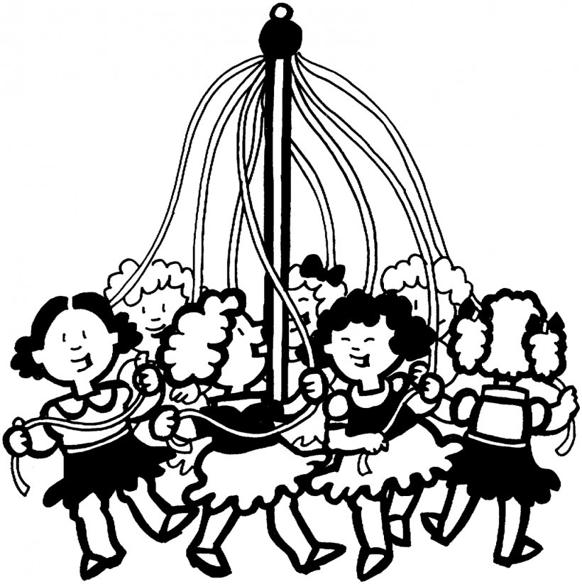 Coloring Book May Day Maypole Child, PNG, 1593x1600px, Coloring Book, Adult, Art, Black And White, Book Download Free