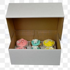 Box - Cupcake Window Box Carton PNG