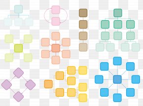MultiGroup Vector Color Gradient Box Thinking Map - Management Organization PNG