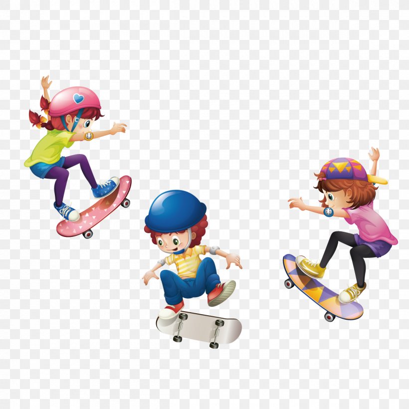Skateboarding Skating Euclidean Vector Illustration, PNG, 1200x1200px, Skateboarding, Art, Cartoon, Female, Figurine Download Free