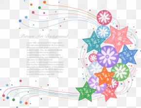 Stars Snowflakes Envelope Shading - Euclidean Vector Star PNG